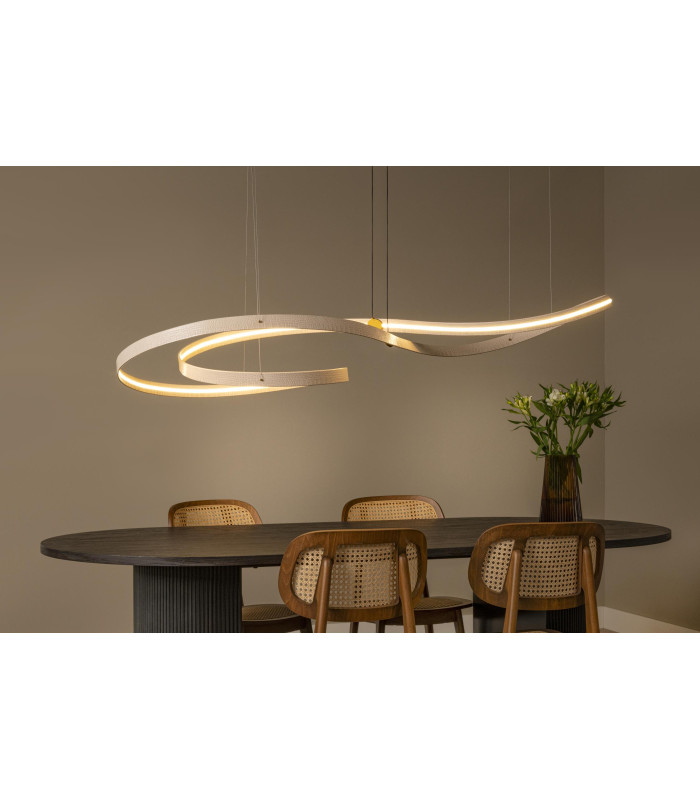 Lucide SLALOM - Pendant light - LED Dim. - CCT - 1x80W 2200K/4000K - Cream | Premium-6