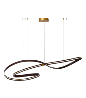 Lucide SLALOM - Pendant light - LED Dim. - CCT - 1x80W 2200K/4000K - Coffee | Premium-1