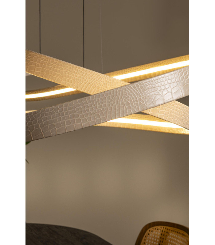 Lucide SLALOM - Pendant light - LED Dim. - CCT - 1x80W 2200K/4000K - Cream | Premium-7