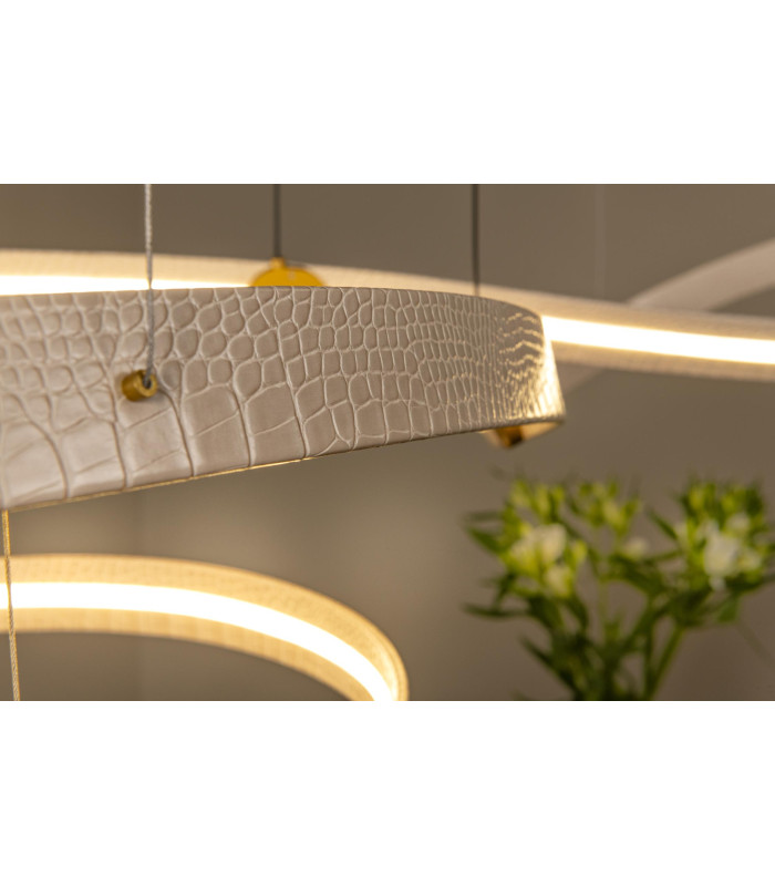 Lucide SLALOM - Pendant light - LED Dim. - CCT - 1x80W 2200K/4000K - Cream | Premium-9