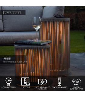 5 cm- LED 3 StepDim - 1x3W 3000K - IP44 - Taupe-1