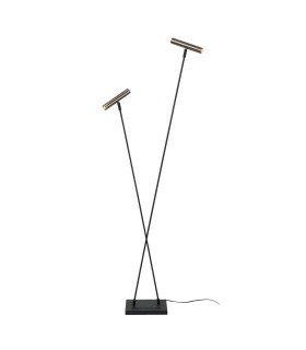 Lucide DUARTE - Floor lamp - 2xG9 - Grey iron | Vibes-1