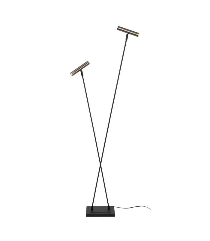 Lucide DUARTE - Floor lamp - 2xG9 - Grey iron | Vibes-1
