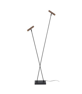 Lucide DUARTE - Floor lamp - 2xG9 - Coffee | Vibes-1
