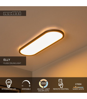 Lucide ELLY - Flush ceiling light - LED Dim. - CCT - 1x24W 2700K/4000K - Opal | Essential-2