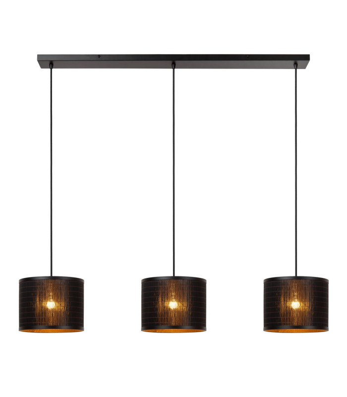 Lucide TAGALOG - Pendant light - Ø 40 cm - 3xE27 - Black | Essential-1
