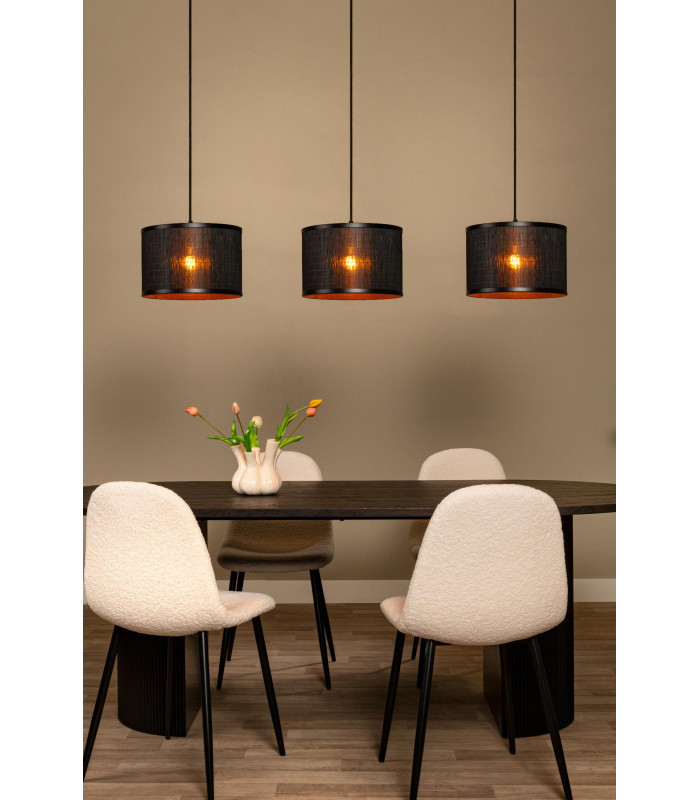 Lucide TAGALOG - Pendant light - Ø 40 cm - 3xE27 - Black | Essential-5