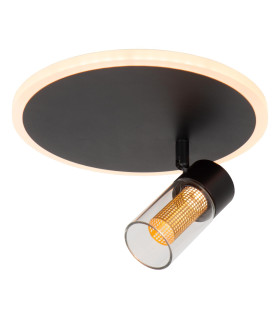Lucide EVERINA - Flush ceiling light - Ø 23 cm - LED Dim. - CCT - 2200K/6500K - Black | Essential-1
