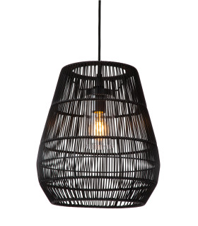 Lucide NERIDA - Pendant light Indoor/Outdoor - Ø 35 cm - 1xE27 - IP44 - Black-1