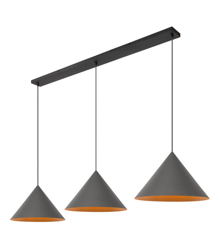 Lucide SPITZE - Pendant light - 3xE27 - Grey | Vibes-5