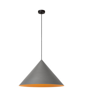 Lucide SPITZE - Pendant light - Ø 60 cm - 1xE27 - Grey | Vibes-1