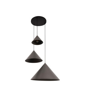 Lucide SPITZE - Pendant light - Ø 68 cm - 3xE27 - Grey | Vibes-2