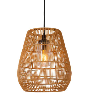 Lucide NERIDA - Pendant light Indoor/Outdoor - Ø 35 cm - 1xE27 - IP44 - Natural-1