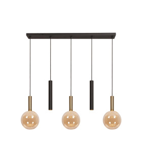 Lucide JOSIANE - Pendant light - 3xG9 - Amber | Vibes-1