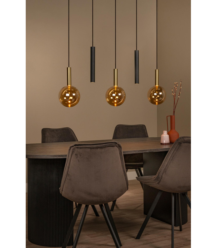 Lucide JOSIANE - Pendant light - 3xG9 - Amber | Vibes-3