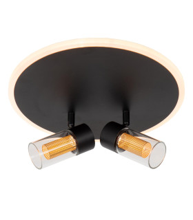 Lucide EVERINA - Flush ceiling light - Ø 30 cm - LED Dim. - CCT - 2200K/6500K - Black | Essential-1
