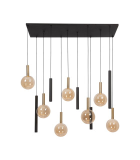 Lucide JOSIANE - Pendant light - 7xG9 - Black | Vibes-1