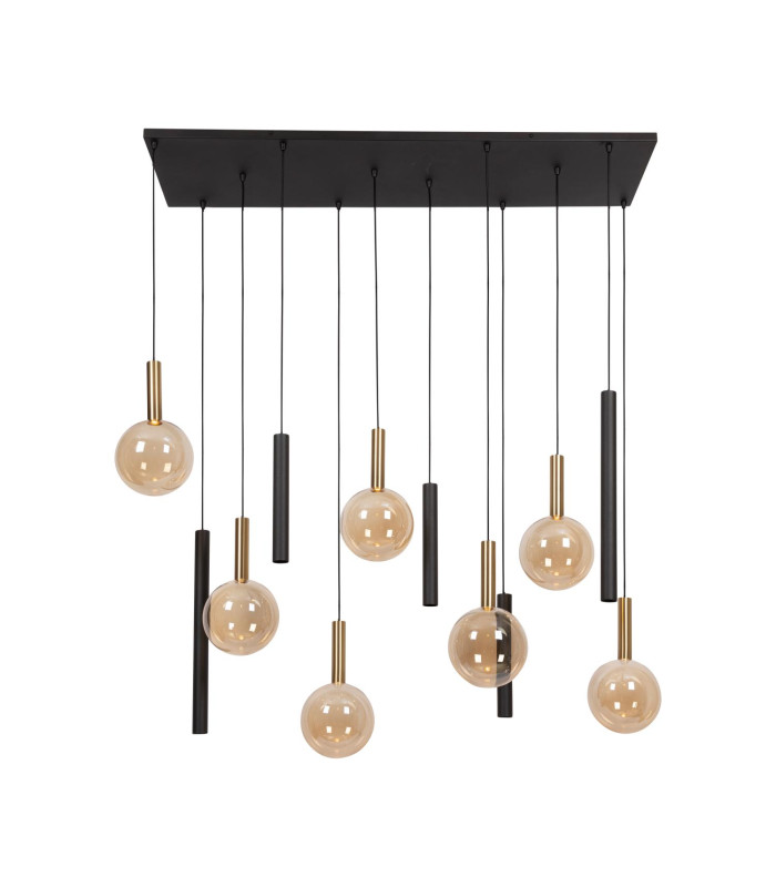 Lucide JOSIANE - Pendant light - 7xG9 - Black | Vibes-1