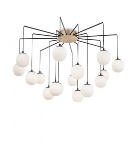 Indoor Cluster Ceiling Pendant Lamp 16 Lights Black, G9 - 1