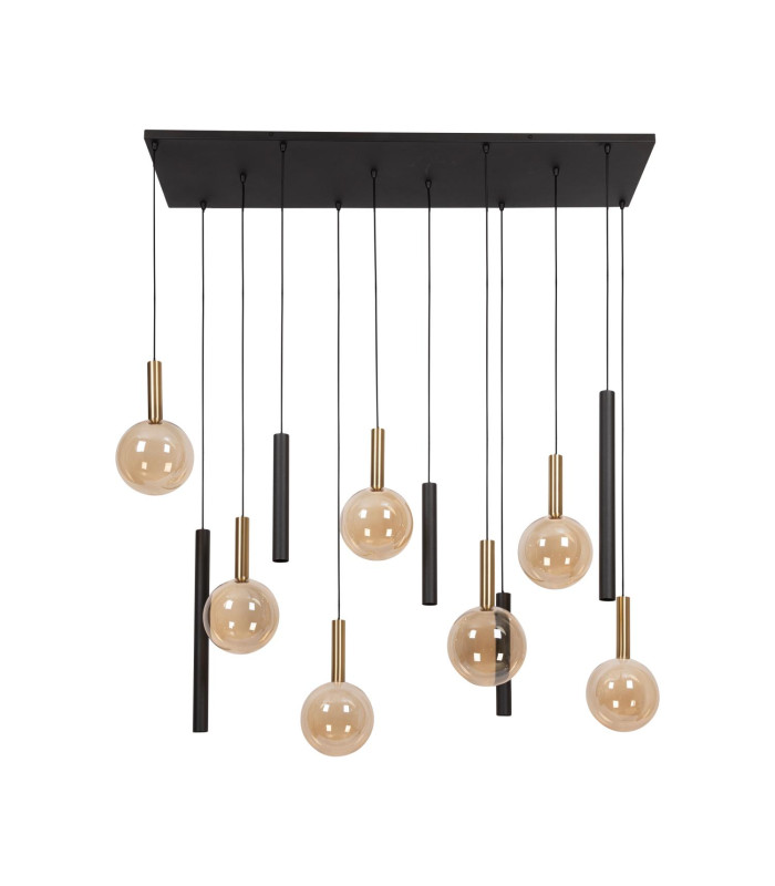 Lucide JOSIANE - Pendant light - 7xG9 - Black | Vibes-3