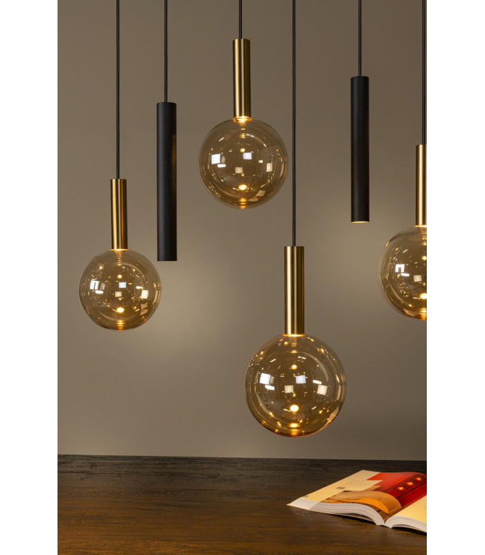 Lucide JOSIANE - Pendant light - 7xG9 - Black | Vibes-6