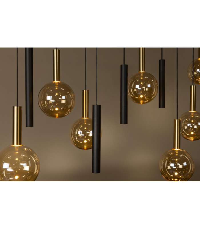Lucide JOSIANE - Pendant light - 7xG9 - Black | Vibes-7
