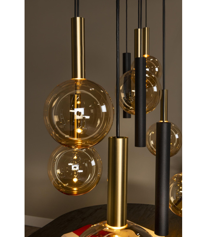 Lucide JOSIANE - Pendant light - 7xG9 - Black | Vibes-8