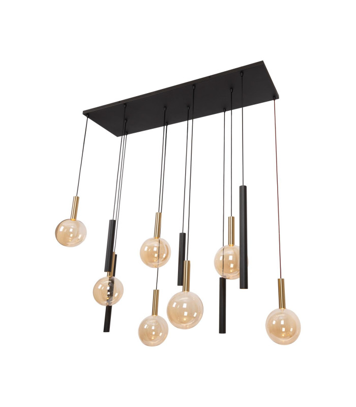 Lucide JOSIANE - Pendant light - 7xG9 - Black | Vibes-9