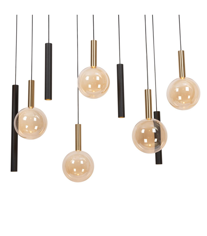 Lucide JOSIANE - Pendant light - 7xG9 - Black | Vibes-10