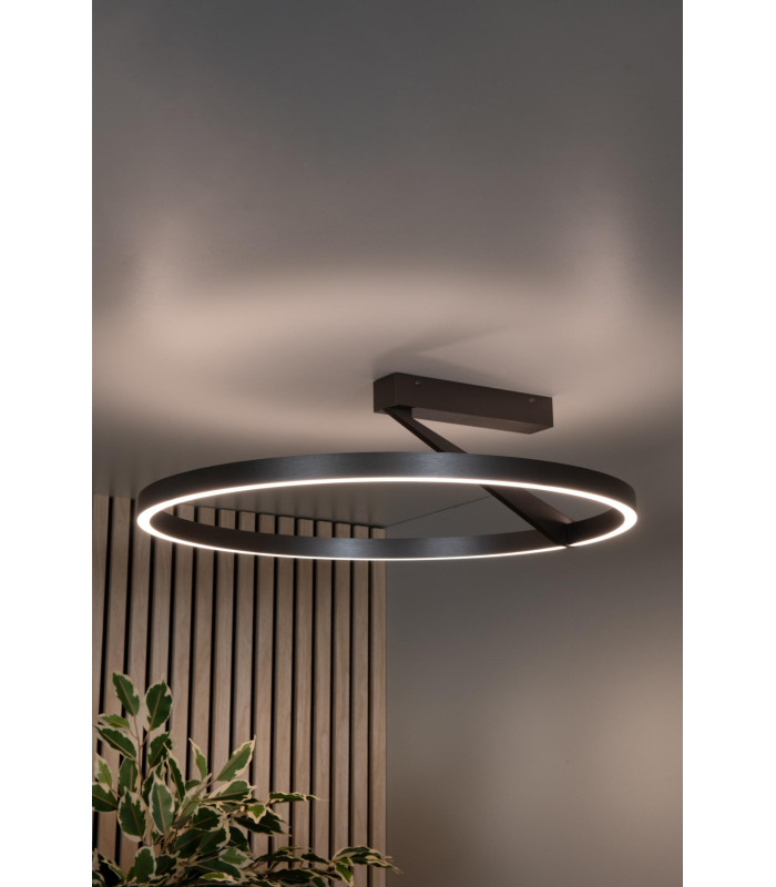 Lucide APPLAUSE - Flush ceiling light - Ø 60 cm - LED Dim. - CCT - 1x40W 2200K/4000K - Grey iron | Premium-7