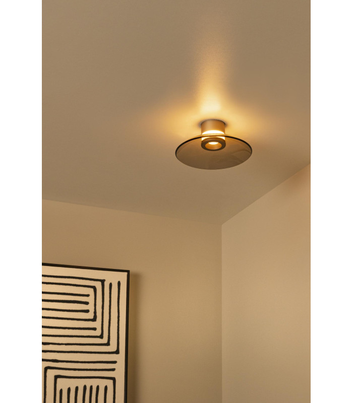 Lucide SANTIAGO - Flush ceiling light - Ø 23 cm - LED Dim. - CCT - 1x10W 2700K/4000K - Amber | Premium-6