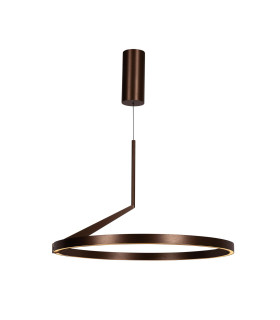 Lucide APPLAUSE - Pendant light - Ø 60 cm - LED Dim. - CCT - 1x32W 2700K/4000K - Hand Wave Sensor - Coffee | Premium-1