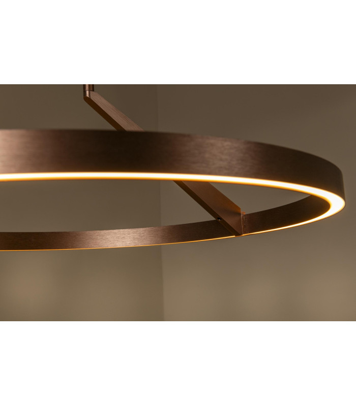 Lucide APPLAUSE - Pendant light - Ø 60 cm - LED Dim. - CCT - 1x32W 2700K/4000K - Hand Wave Sensor - Coffee | Premium-7
