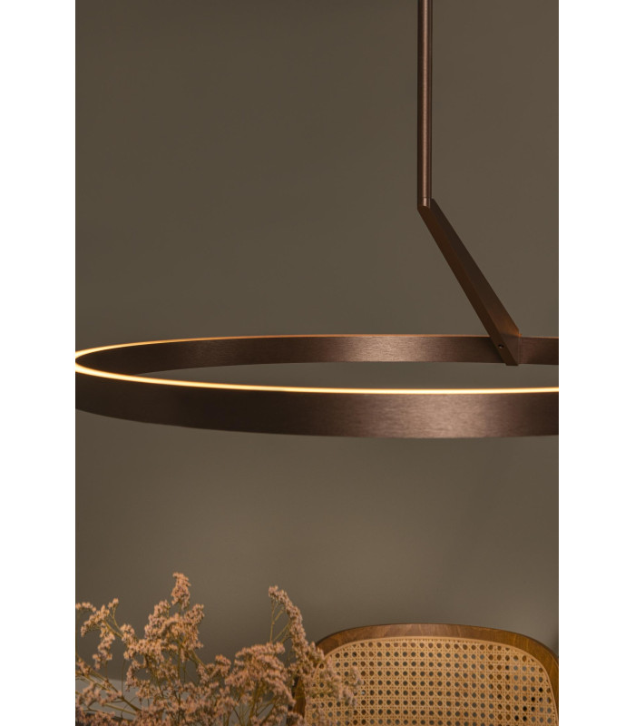 Lucide APPLAUSE - Pendant light - Ø 60 cm - LED Dim. - CCT - 1x32W 2700K/4000K - Hand Wave Sensor - Coffee | Premium-8