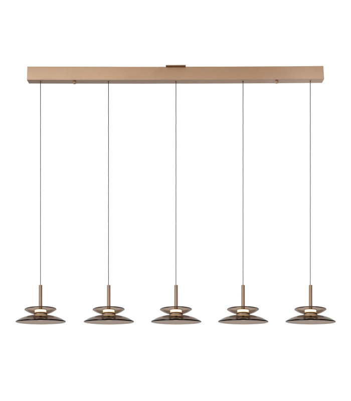 Lucide SANTIAGO - Pendant light - LED Dim. - CCT - 5x10W 2700K/4000K - Amber | Premium-1