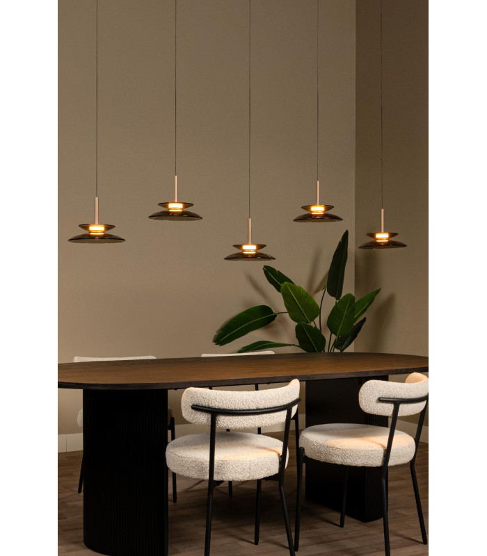 Lucide SANTIAGO - Pendant light - LED Dim. - CCT - 5x10W 2700K/4000K - Amber | Premium-6