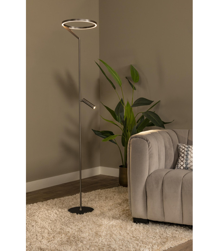 Lucide APPLAUSE - Floor lamp - Ø 33 cm - LED Dim. - CCT - 2700K/4000K - Grey iron | Premium-5