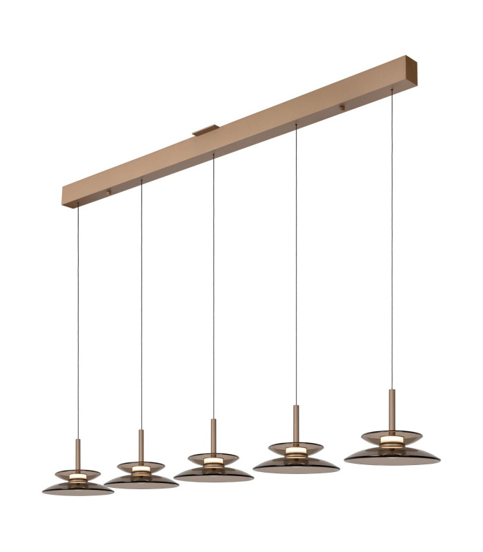 Lucide SANTIAGO - Pendant light - LED Dim. - CCT - 5x10W 2700K/4000K - Amber | Premium-8