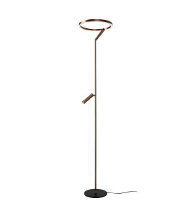 Lucide APPLAUSE - Floor lamp - Ø 33 cm - LED Dim. - CCT - 2700K/4000K - Coffee | Premium-1