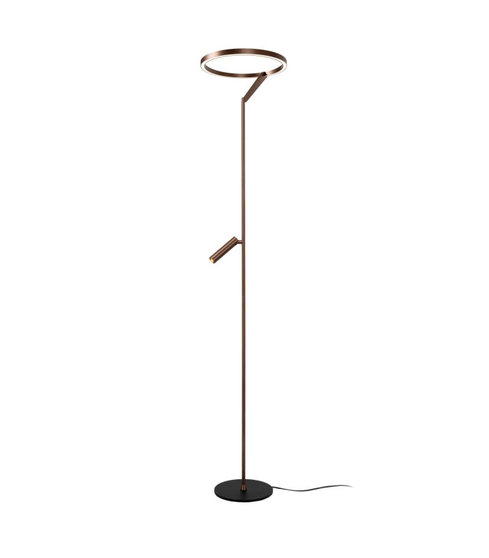 Lucide APPLAUSE - Floor lamp - Ø 33 cm - LED Dim. - CCT - 2700K/4000K - Coffee | Premium-1
