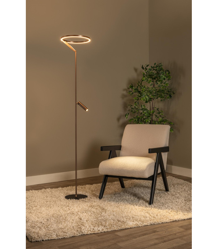 Lucide APPLAUSE - Floor lamp - Ø 33 cm - LED Dim. - CCT - 2700K/4000K - Coffee | Premium-5