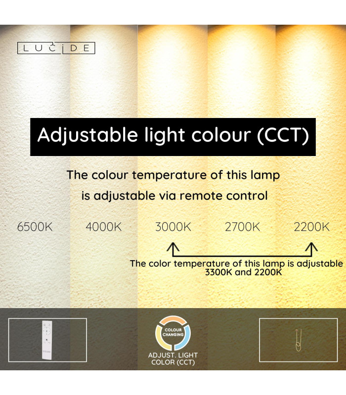 Lucide JANDERIN - Flush ceiling light - LED Dim. - CCT - 1x36W 2200K/3300K - Champagne Color | Vibes-3
