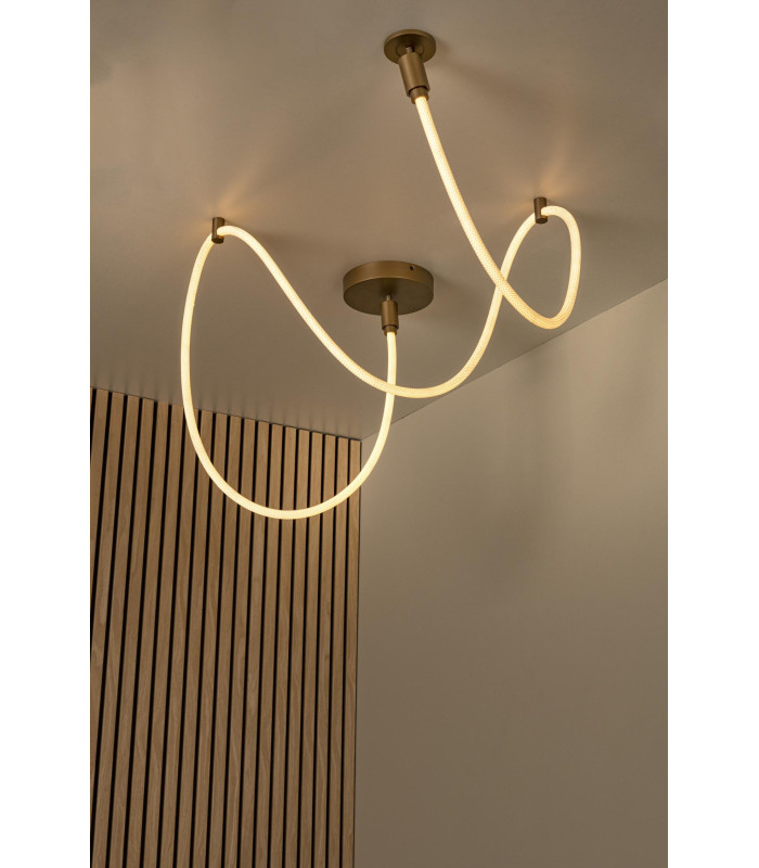 Lucide JANDERIN - Flush ceiling light - LED Dim. - CCT - 1x36W 2200K/3300K - Champagne Color | Vibes-4