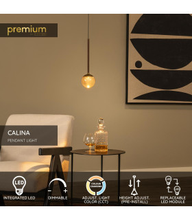 9 cm - LED Dim. - CCT - 1x7W 2200K/3300K - With replaceable LED module - Coffee | Premium-1