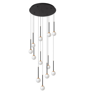 9 cm - LED Dim. - CCT - 12x7W 2200K/3300K - Black | Premium-1