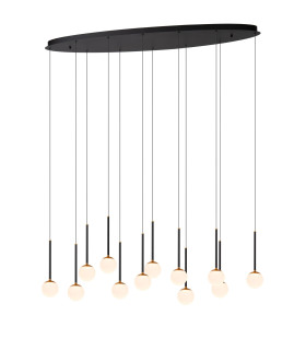 Lucide CALINA - Pendant light - LED Dim. - CCT - 12x7W 2200K/3300K - Black | Premium-1