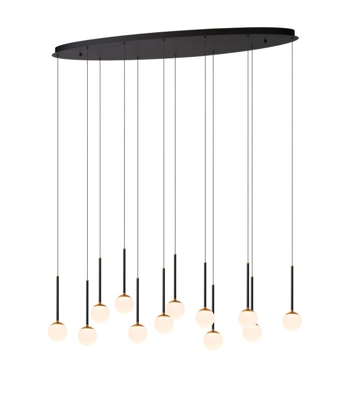 Lucide CALINA - Pendant light - LED Dim. - CCT - 12x7W 2200K/3300K - Black | Premium-1