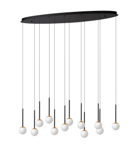 Lucide CALINA - Pendant light - LED Dim. - CCT - 12x7W 2200K/3300K - Black | Premium-2