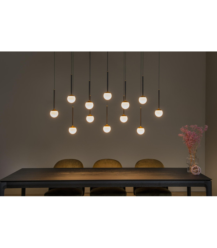 Lucide CALINA - Pendant light - LED Dim. - CCT - 12x7W 2200K/3300K - Black | Premium-4