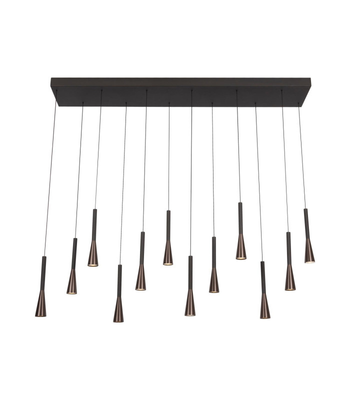 Lucide JOAKIM - Pendant light - LED Dim. - CCT - 12x7W 2700K/4000K - Coffee | Premium-1